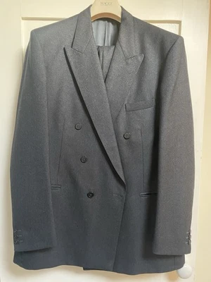 Magee Men’s Grey Double-Breasted Suit – 100% Pure Wool – 46 - Image 1 of 4