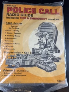 Radio Shack Police Call Radio Guide 1986 Edition Volume 5 Fire Emergency service - Zdjęcie 1 z 2