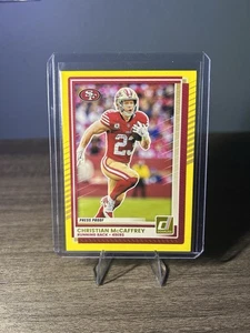 2025 Donruss Football Christian McCaffrey Yellow Press Proof Card #161 - Picture 1 of 2