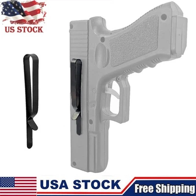 Clip de cinturón para pistola bajo perfil delgado oculto llevar fácil instalación funda clip Glock Foto 1 de 4
