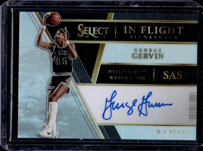 2017-18 Select George Gervin In Flight Signatures Auto #111/149 Spurs - Image 1 of 2