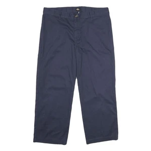 DICKIES Jungen Baumwollmischung Navy Relaxed Straight Hose W36 L27 Reißverschluss - Bild 1 von 6