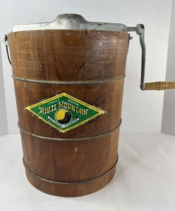 White Mountain 4 Quart Manual Crank Ice Cream Freezer in Good Working Condition - Afbeelding 1 van 12