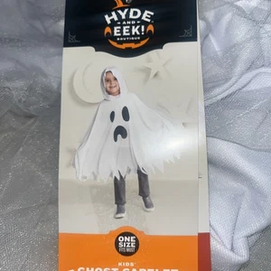 Hyde and EEK Childs Ghost Costume, White Ghost Capelet Hooded New With Tags. - Picture 1 of 2
