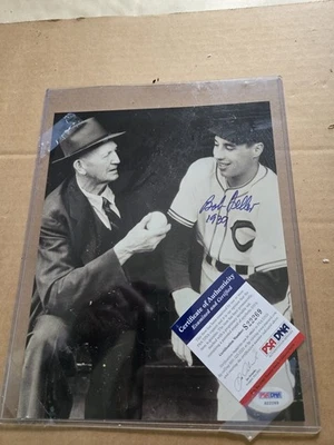 Bob Feller Indians Signed 8x10 Photo Autograph Auto PSA/DNA - Image 1 of 4