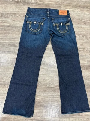 True Religion Jeans Mens 36 (Fits 37x33) Blue Section Billy Seat 34 Flap Pocket - Image 1 of 4
