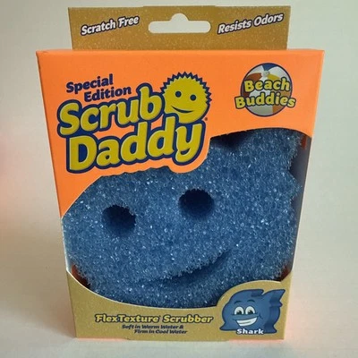 Scrub Daddy Esponja Forma Verano TIBURÓN Depuradores Sin Arañazos Para Platos Hogar Foto 1 de 4