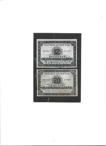 US BACK OF THE BOOK "Oleomargarine Stamp" 12 & 20 (2) Series 1931 - Picture 1 of 2