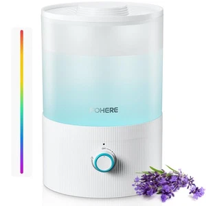 FOHERE Umidificatori per Camera da Letto; Umidificatore con Riempimento Superior - Foto 1 di 7