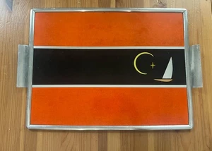 George Switzer Art Deco Machine Age Aluminium Intarsien Micarta Bar Tablett 1933 30er - Bild 1 von 19