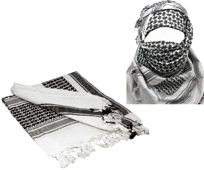 MILITÄR ARMEE schwarz-weiß SHEMAGH SCHAL ARABISCH/SAS/RETRO