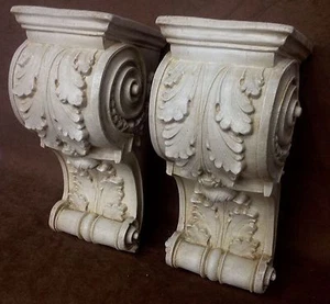 Par de soportes apliques de pared hoja de acanto para decoración del hogar - Imagen 1 de 3