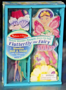 NEW Melissa & Doug Dress Up Doll Deluxe Wooden Magnetic Flutterfly the Fairy NIB - Picture 1 of 2