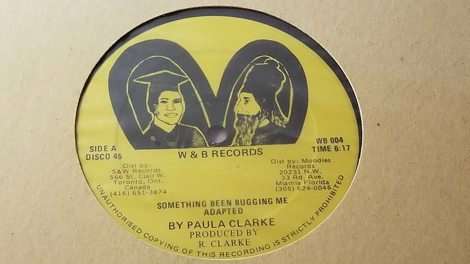 PAULA CLARKE - SOMETHING BEEN  BUGGING ME /REGGAE  12" W&B TORONTO SEALED - Image 1 of 1