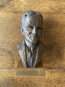 Thomas Henry Ford Büste Künstler Brad Lorang 8" groß Ton/Gips schwer. Chesapeake - Bild 1 von 3