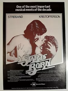 STREISAND KRISTOFFERSON A Star Is Born 1977 Superior Print Quality CBS Ad/Poster - Picture 1 of 4