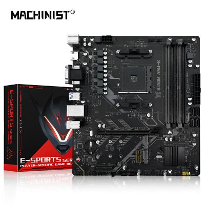AMD Motherboard B450 PC Gaming Motherboard AM4 DDR4 M.2 WiFi M.2 for Ryzen CPU - Image 1 of 4