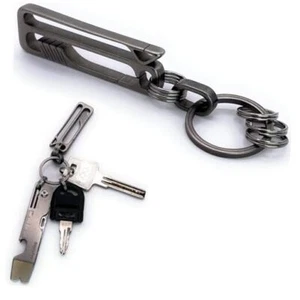 Titanium Keychain, Detachable Key Quick Release Key Holder with Ti Key Ring & - Picture 1 of 7