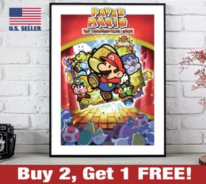 Paper Mario Thousand Year Door Poster 18" x 24" Print Gamecube Gameroom Wall Art - Picture 1 of 3