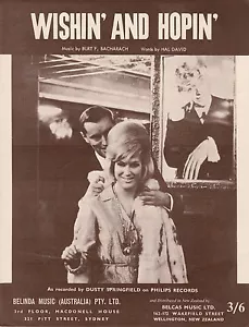 Dusty Springfield - Wishin' And Hopin' 1964 Original Australian Sheet Music - Picture 1 of 1