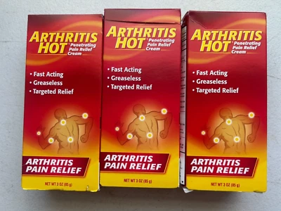 Arthritis Hot Penetrating Pain Relief Cream EXP 11/27 3 Pack (3 oz each) - Image 1 of 4