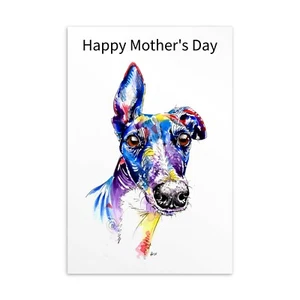 Mothers Day Card Greyhound Whippet Lurcher Italian Gift - CUSTOM TEXT - Gifts - Picture 1 of 4