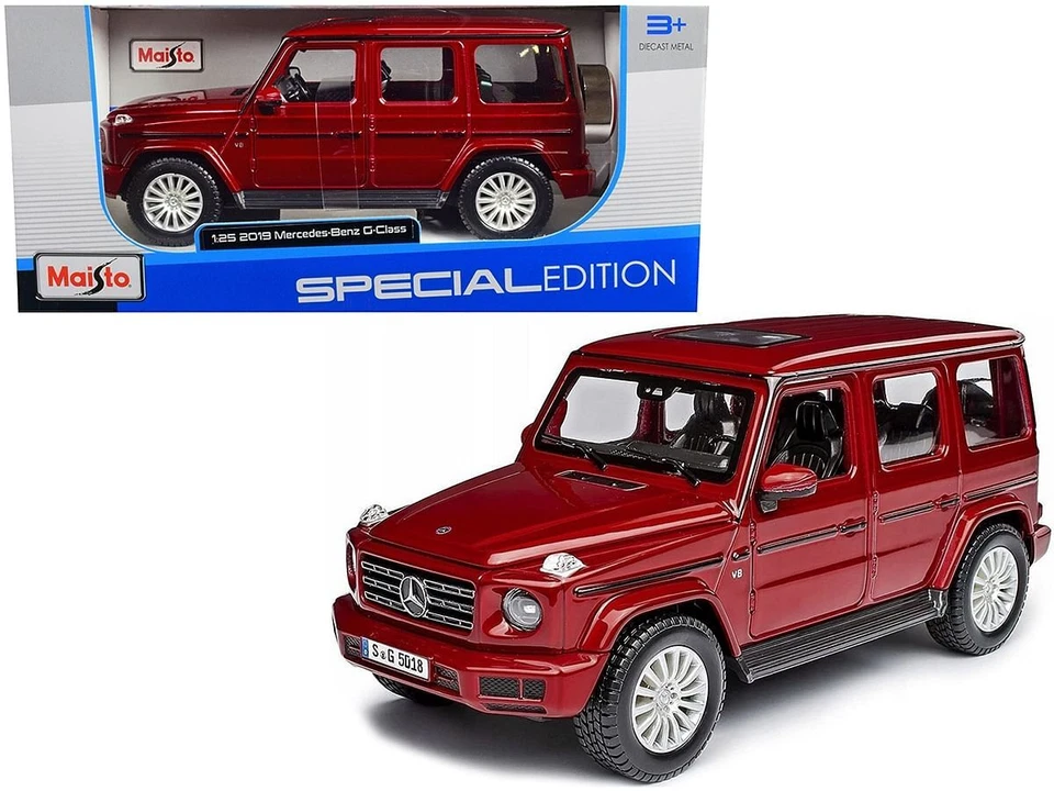 2019 Mercedes Benz G-Class with Sunroof Red Metallic 1/25 Diecast Model Car by M - Image 1 of 1