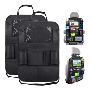 2*Car Back Seat Organizer Folding Sack Tray Holder Multi-Pocket Storage Tray Bag - Foto 1 di 5