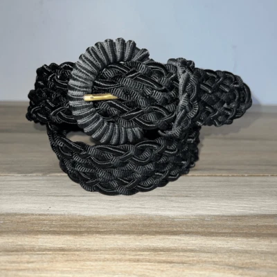 Vintage Nylon Made in Taiwan Belt Women’s Medium Black Dress Wrap Woven Y2K - Image 1 of 4