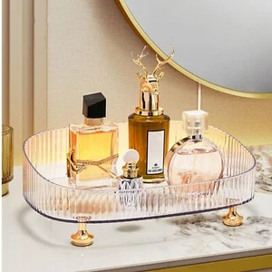 Makeup Perfume Organizer Bathroom Vanity Tray Decorative Dresser Tray Countertop - Picture 1 of 5