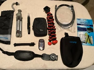 Camera Cleaning Accessories + Mini Tripods + Carrying Case + Flash Drive - Picture 1 of 1