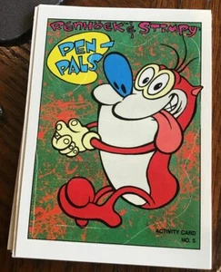 Carta attività 1993 Topps Nickelodeon Renhoek & Stimpy Pen-Pals #5 - Foto 1 di 2