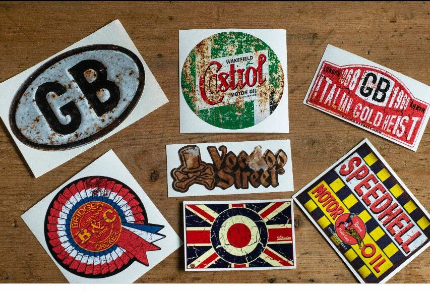 PEGATINAS DE COCHE CLÁSICO RETRO, BMC, AUSTIN, PAQUETE DE ESTILO VINTAGE, ¡BRILLANTES Y 100% NUEVAS! - Imagen 1 de 1