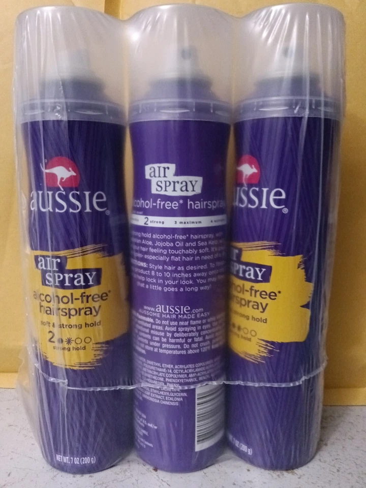 3 New Aussie Air Spray # 2 Alcohol-Free, Soft & Strong Hold Hairspray, 7 oz Each - Image 1 of 1