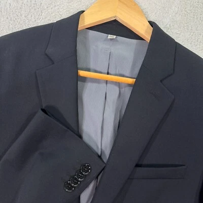 Express Blazer Jacket Mens 36R Black Lined Single Breasted Notch Lapel Slim Fit - Image 1 of 4
