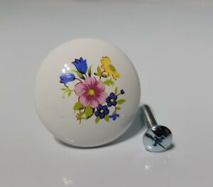 Floral Ceramic Knobs Cabinet Door Pulls Drawer NEW 1.5" Multiples Belwith P760BQ