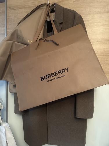 Cappotto Burberry Brit uomo L nuovo senza etichette più sacchetto regalo copertura Owen marrone prezzo consigliato £ 1700