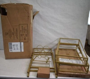 FirsTime & Co 70286 Gold Francesca Bar Cart American Designed 32.5" x 30" x 13" - Picture 1 of 9