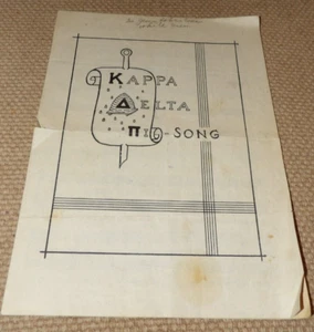 LQQK ANTIK VINTAGE um 1940 KAPPA DELTA SONG Noten - Bild 1 von 3