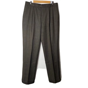Louis Raphael Luxe Mens Wool Cuffed Pants 36 Waist 34 Inseam Workwear Business - Picture 1 of 8