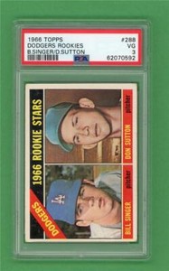 1966 Topps #288 Don Sutton *** CENTERED *** ROOKIE ** PSA VG 3 * LA Dodgers card