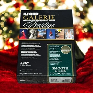 Ilford GALERIE Prestige Smooth Gloss 4x6, 61 Sheet Pack Opened 310 GSM - Picture 1 of 3
