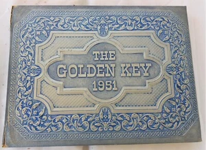 "GOLDEN KEY" 1951 MONTEBELLO H.S. CALIFORNIA ORIGINAL HIGH SCHOOL YEARBOOK - Picture 1 of 7