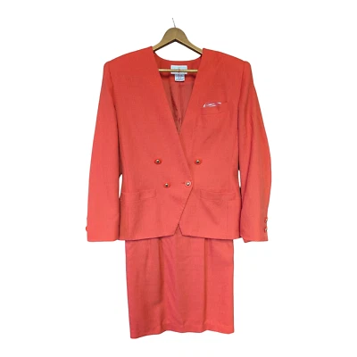 Worthington Women's Size 12 2-Piece Suit Lined Blazer Skirt Set Career Hot Kiss - Image 1 of 4