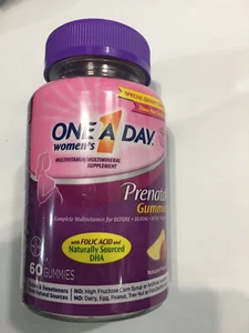 One A Day Prenatal Lemon/Raspberry 60 Gummies Exp. 06/2024+ - Picture 1 of 4