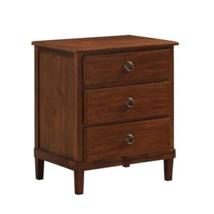Cambridge Brown 3-Drawer Nightstand - Picture 1 of 10