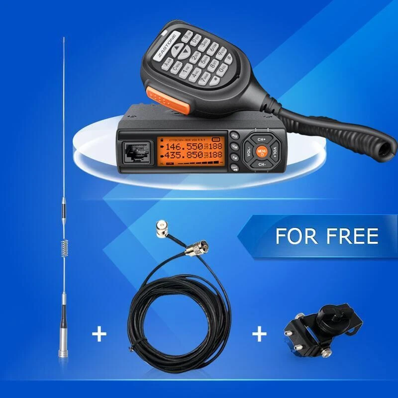  Zastone Z218 Mobile Walkie Talkie 25W FM Dual Band Car Transceiver Set - Image 1 of 4