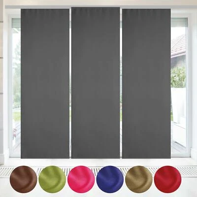 3er Pack Schiebegardine Blickdicht Flächenvorhang Schiebevorhang Vorhang Gardine - Bild 1 von 4