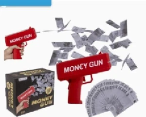 Super Money Gun Spielzeug Geld Pistole mit Spielgeldscheinen, Euroscheinen - Bild 1 von 1