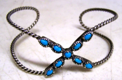 Carolyn Pollack Cuff Bracelet Sleeping Beauty Turquoise 925 Sterling Silver - Image 1 of 2